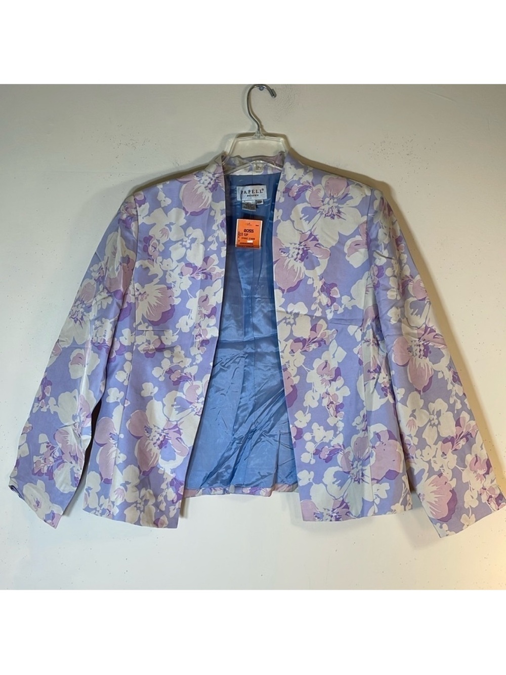 Papell Silk Floral Open Front Jacket. 12P. NWT. $160!